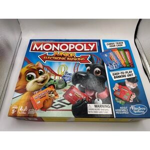 Monopoly Junior Electronic Banking Ages 5 and up 2-4 players Board Game